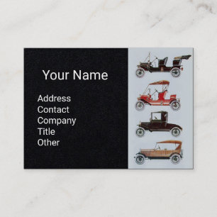 KLASSIEKE VINTAGE AUTO AUTO Automotive Zwart Papie Visitekaartje