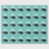 Klassieke vintage auto verjaardag cadeaupapier (Vlak)