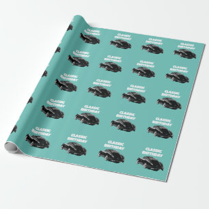 Klassieke vintage auto verjaardag cadeaupapier