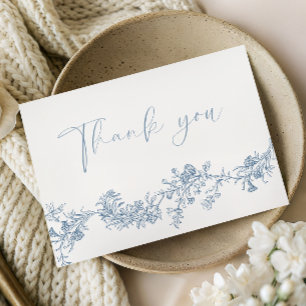 Klassieke Vintage Bloemen Bruiloft Bedankkaart