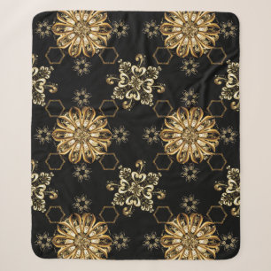 Klassieke Vintage: Golden Oriental Naadloos. Sherpa Deken