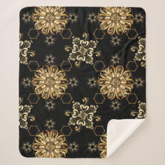 Klassieke Vintage: Golden Oriental Naadloos. Sherpa Deken