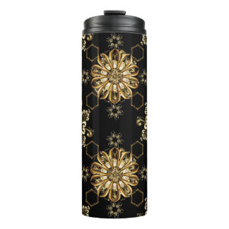 Klassieke Vintage: Golden Oriental Naadloos. Thermosbeker