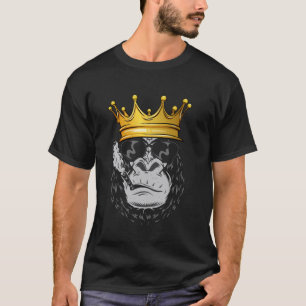 Klassieke Vintage Gorilla King die sigaar rookt T-shirt