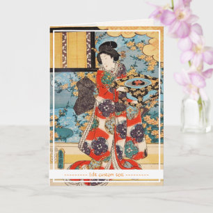 Klassieke vintage japanse geisha ukiyo-e maiko art kaart