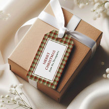 Klassieke Vintage Kerstmis Groen Rood Beige Geruit