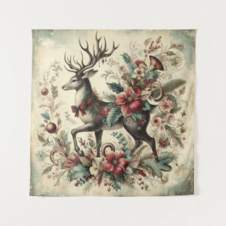 Klassieke vintage kerstwandtapijt wandkleed