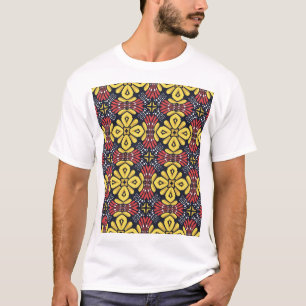 Klassieke Vintage: Naadloos bloempatroon T-shirt