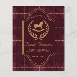 klassieke Vintage Polo Paard Feestje Baby shower  Flyer