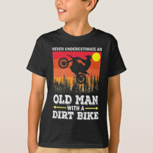 Klassieke Vintage Retro Motocross Dirt Bike T-shirt