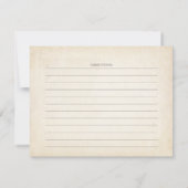 Klassieke Vintage Thee Feest Recept Kaart (Achterkant)