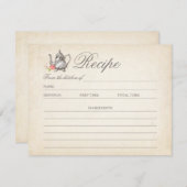 Klassieke Vintage Thee Feest Recept Kaart (Voorkant / Achterkant)