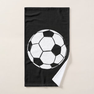 Klassieke Vintage Voetbal Distressed Sport Illustr Handdoek