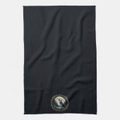 Klassieke, vintage wolf & maan theedoek (Verticaal)