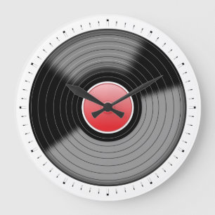 Klassieke Vinyl Platenspeler LP Wandklok Grote Klok