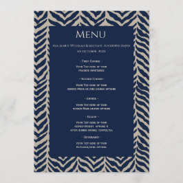 Klassieke visgraat marine - Huwelijksreceptie Menu