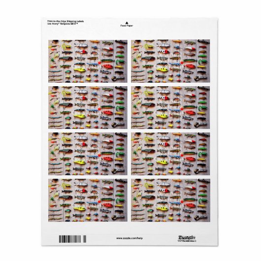 Klassieke Vist Lures Thunder_Cove Etiket (Full Sheet)