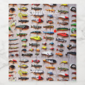 Klassieke Vist Lures Thunder_Cove Wijn Etiket (Enkel label)