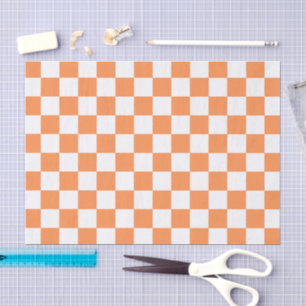 Klassieke visuele zalm schaakbord tissuepapier