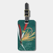 Klassieke vliegen "forelvin" Natte Bagagelabel (Voorkant verticaal)