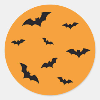 Klassieke vliegende vleermuizen Halloween-stickers Ronde Sticker