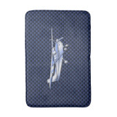 Klassieke vliegtuig Cessna Flying Carbon Fibre Badmat (Voorkant Verticaal)