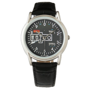 Klassieke vliegtuighoogtemeter horloge