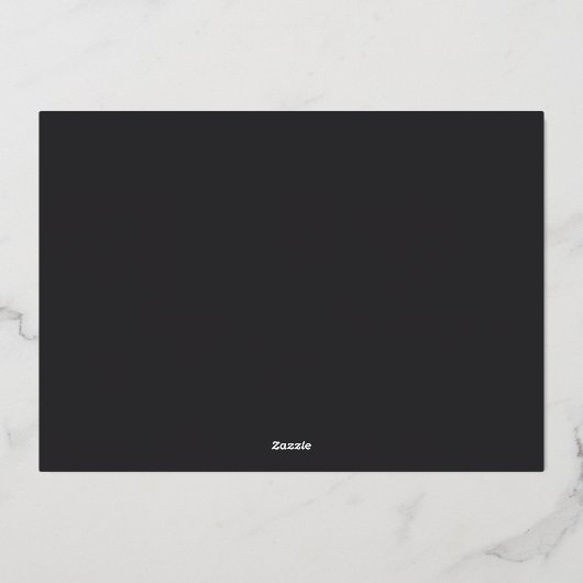 Klassieke Vlourish Monogram repesial Dinner Folie Uitnodiging (Achterkant)