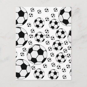 Klassieke Voetbal Bal Grafiek Traditionele Sportfa Briefkaart