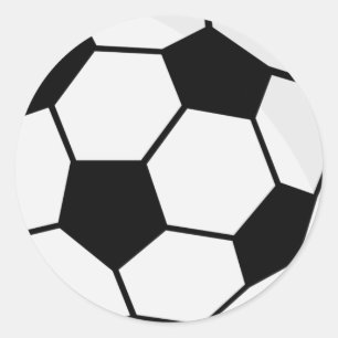 Klassieke Voetbal Bal Grafiek Traditionele Sportfa Ronde Sticker
