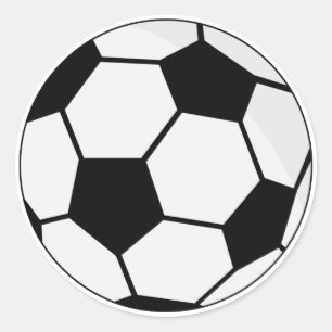 Klassieke Voetbal Bal Grafiek Traditionele Sportfa Ronde Sticker