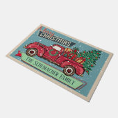  Klassieke  Vrachtwagen kerst Deurmat (Schuin)