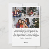 Klassieke Vrolijke Kerstmis Verticale Negen Foto Feestdagenkaart (Achterkant)