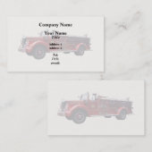 Klassieke vuurmotor visitekaartje (Voorkant / Achterkant)