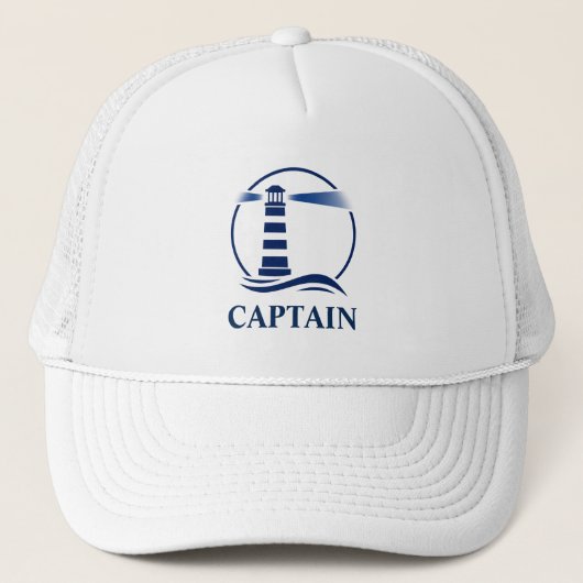 Klassieke vuurtoren van de kapitein trucker pet (Voorkant)