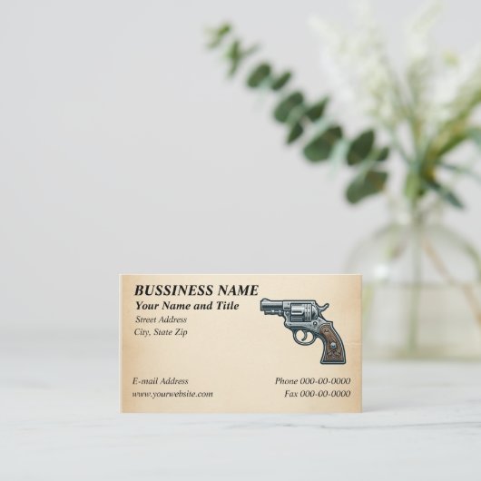 Klassieke vuurwapens visitekaartje (Staand voorkant)