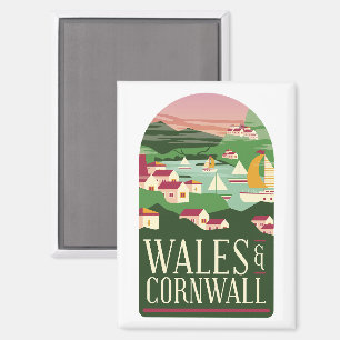 Klassieke Wales Cornwall Vintage Travel Magnet Magneet