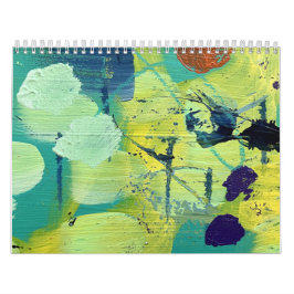 Klassieke wandkalender van abstracte kunst kalender
