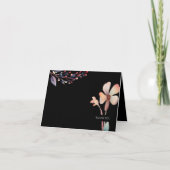 Klassieke Waterverf Blauw Bladeren Bloemen Bedankkaart (Voorkant)