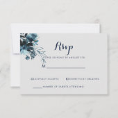 Klassieke waterverf bloem wit RSVP (Voorkant)