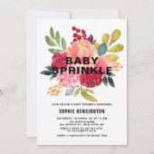 Klassieke Waterverf bloemen Twins Baby Sprinkle Kaart (Voorkant)