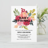 Klassieke Waterverf bloemen Twins Baby Sprinkle Kaart (Staand voorkant)