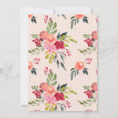 Klassieke Waterverf bloemen Twins Baby Sprinkle Kaart (Achterkant)