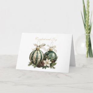 Klassieke waterverf bloemige kerstgroetkaart kaart