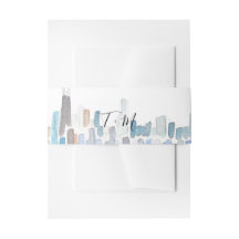 Klassieke Waterverf Chicago Silhouette Buikband
