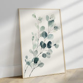 Klassieke waterverf Eucalyptus tak wanddecoratie Poster
