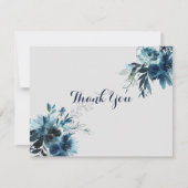 Klassieke Waterverf Floral Weddenschap Hartelijk d Bedankkaart (Voorkant)