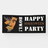 Klassieke weerwolf, Prettig Halloween Spandoek (Horizontaal)