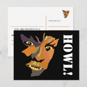 Klassieke weerwolf, uitnodiging van de Halloween P Briefkaart