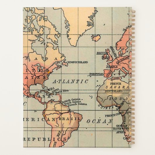 Klassieke Wereldkaart Planner (Achterkant)